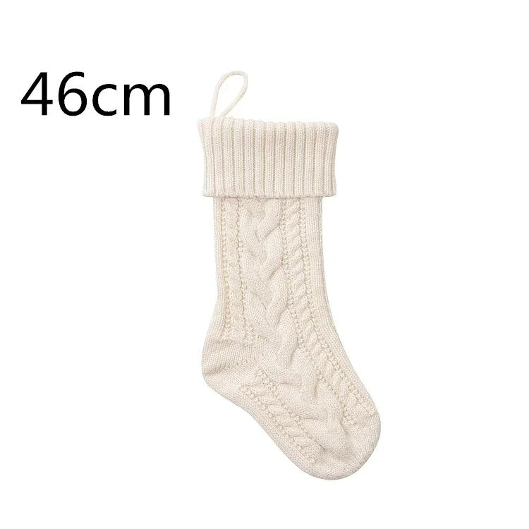 Große Kabelgestrickte Weihnachtsstrumpf - 13 Farben