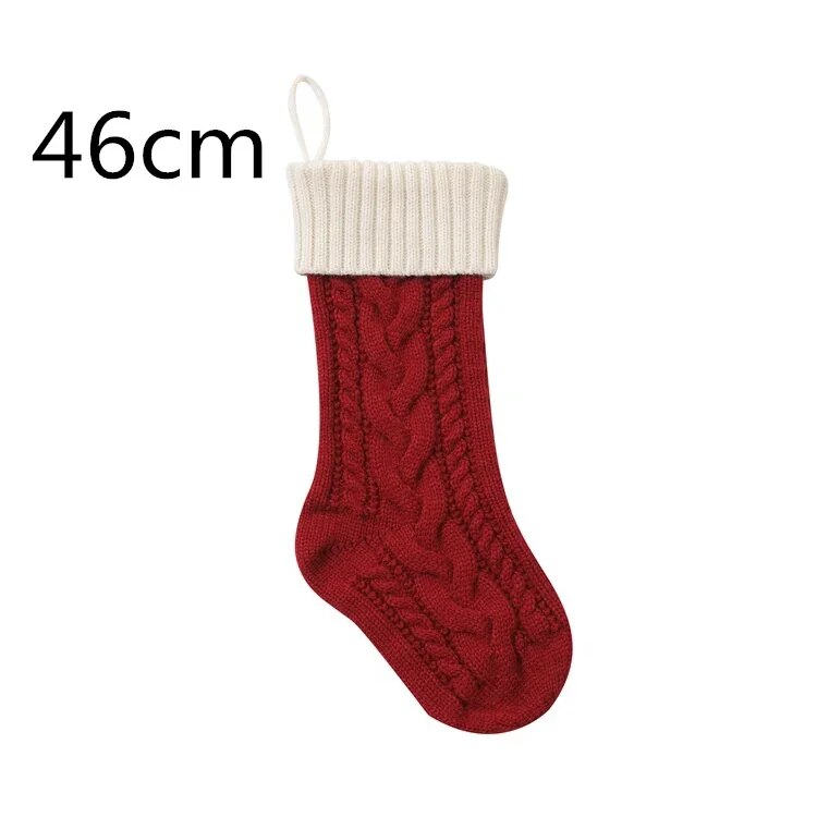 Große Kabelgestrickte Weihnachtsstrumpf - 13 Farben