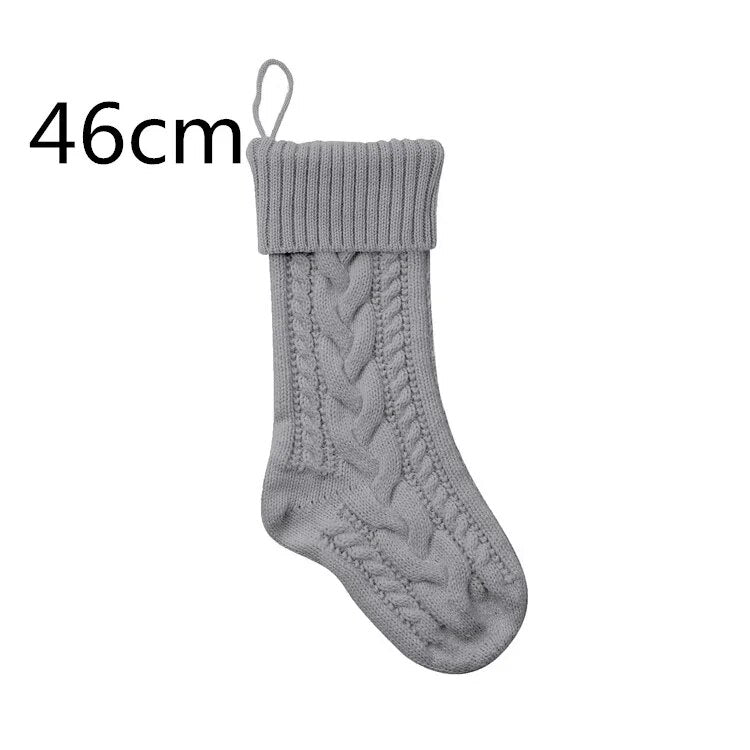 Große Kabelgestrickte Weihnachtsstrumpf - 13 Farben