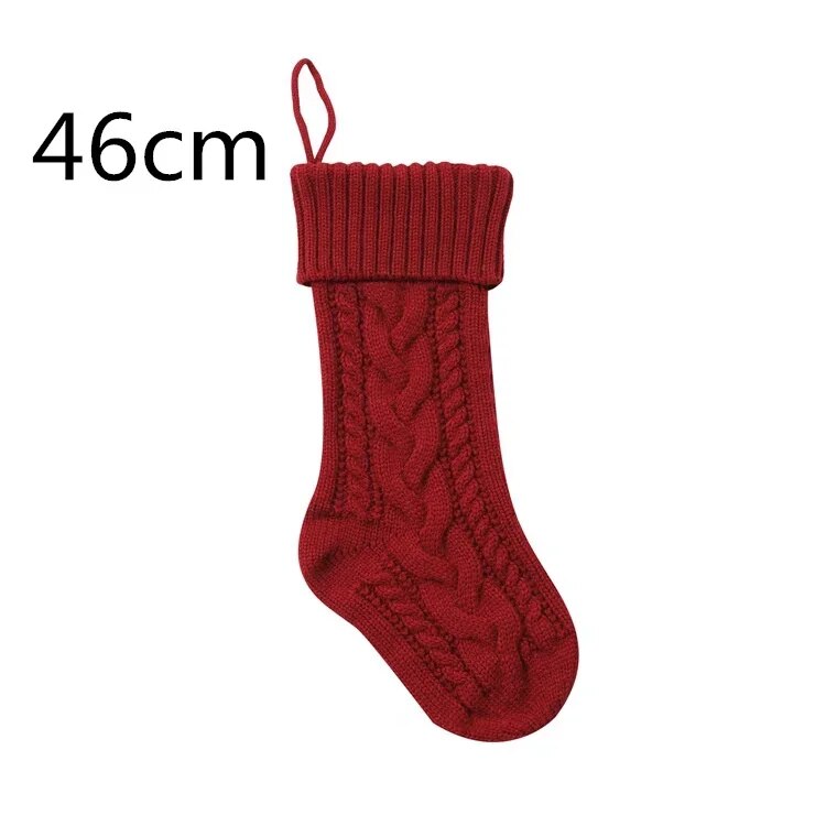 Große Kabelgestrickte Weihnachtsstrumpf - 13 Farben