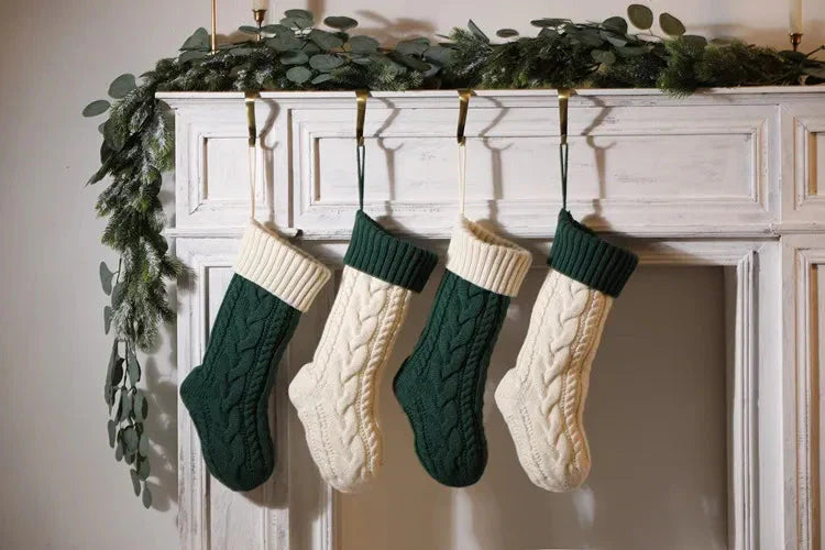 Große Kabelgestrickte Weihnachtsstrumpf - 13 Farben