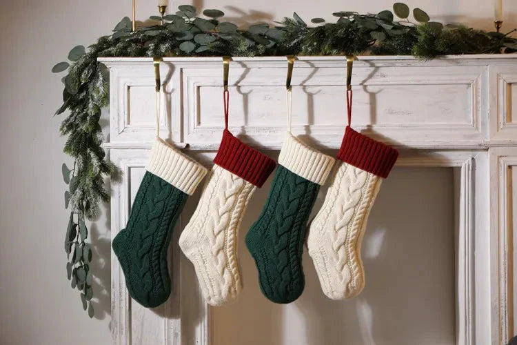 Große Kabelgestrickte Weihnachtsstrumpf - 13 Farben