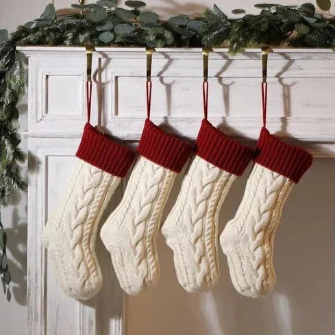 Große Kabelgestrickte Weihnachtsstrumpf - 13 Farben