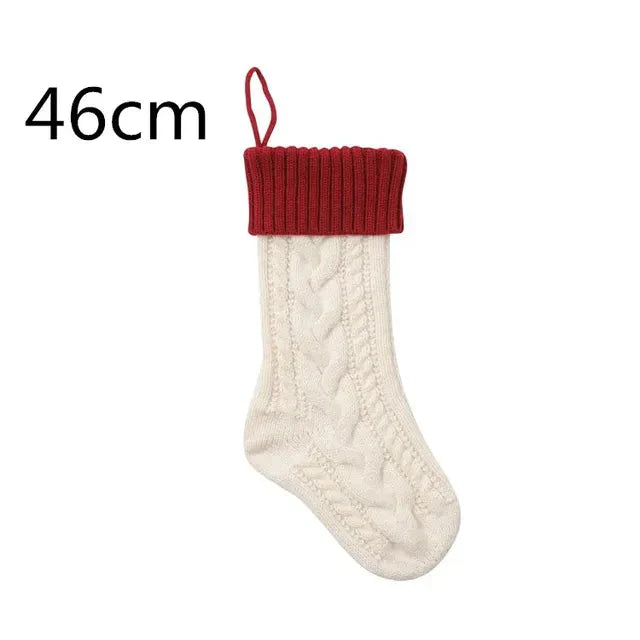 Große Kabelgestrickte Weihnachtsstrumpf - 13 Farben