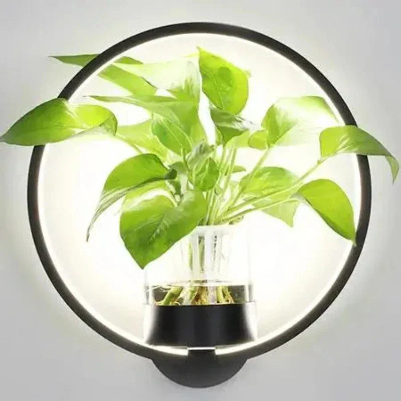Wandleuchte mit Glas Pflanzenhalter