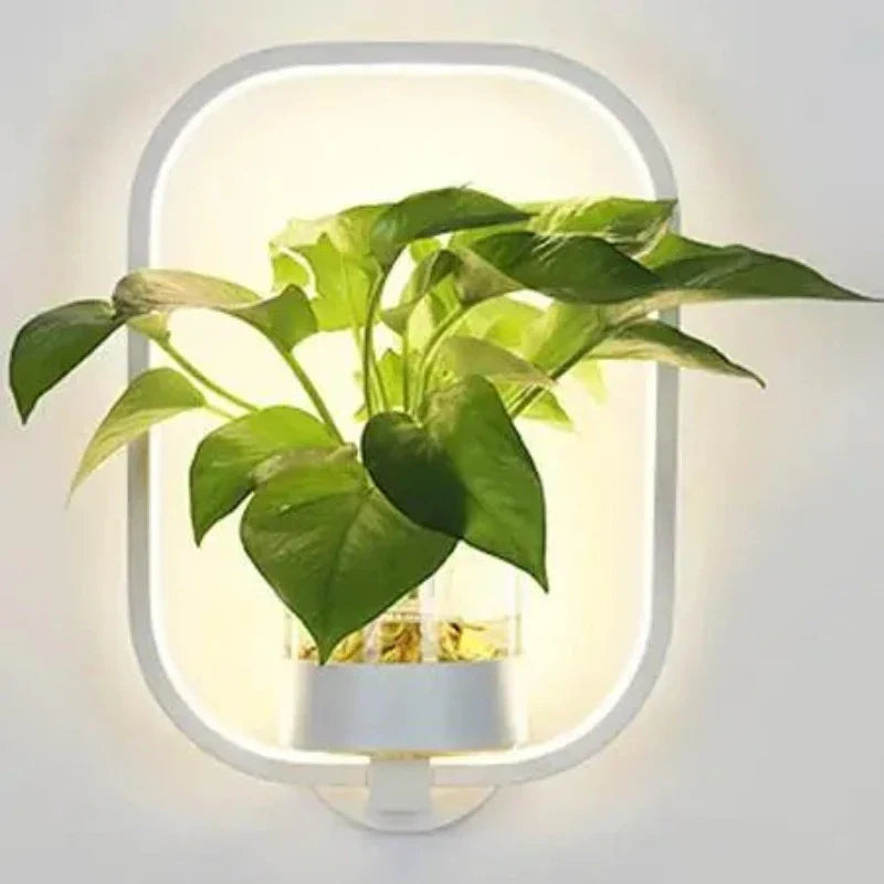 Wandleuchte mit Glas Pflanzenhalter