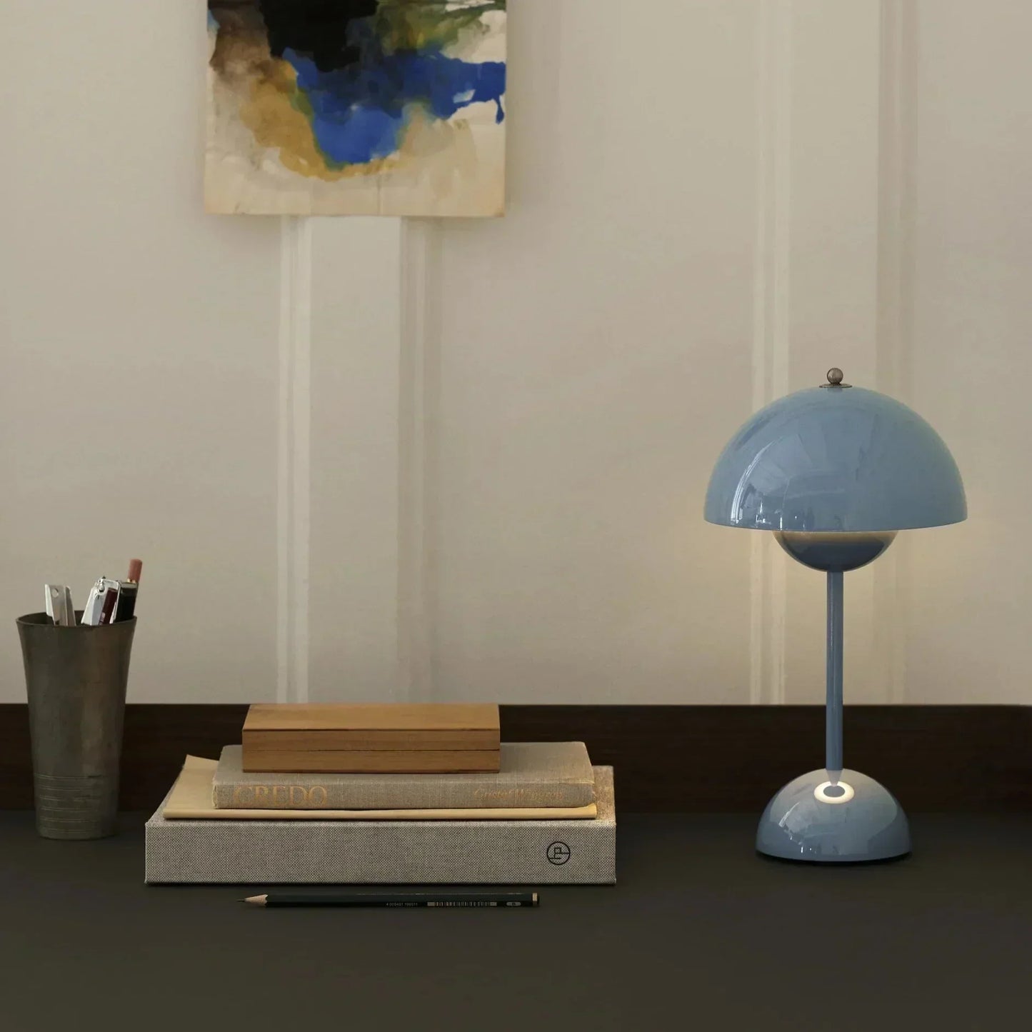 Tischlampe Flowerpot V2 - Ikonisches Design von Verner Panton, dimmbar und kabellos