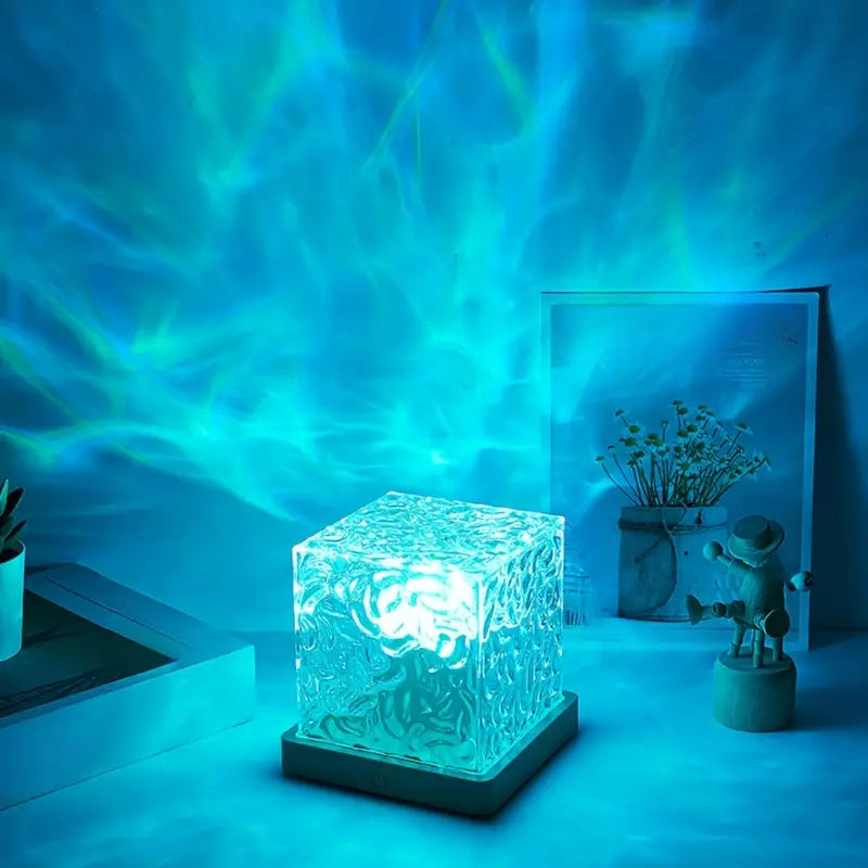 LED Tischlampe mit Wasserwellen-Effekt