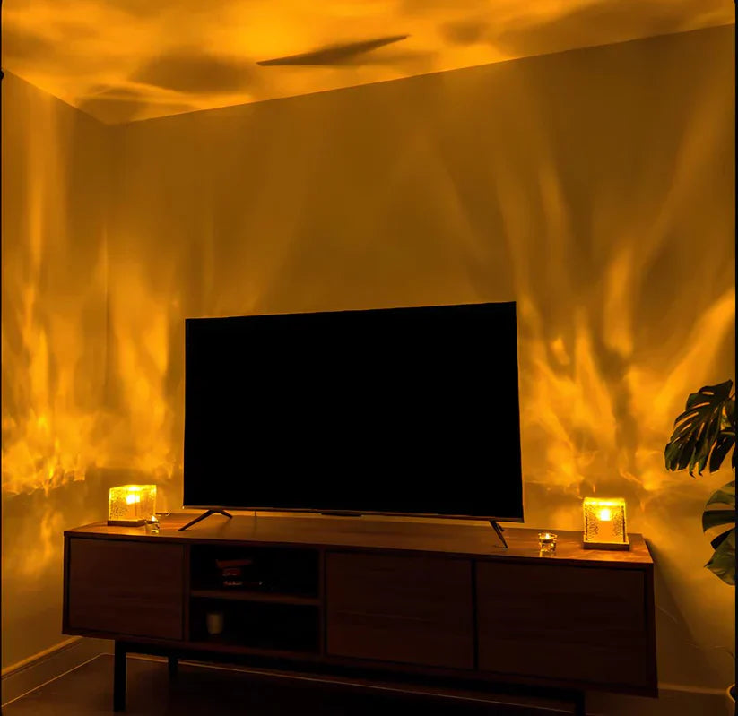 LED Tischlampe mit Wasserwellen-Effekt