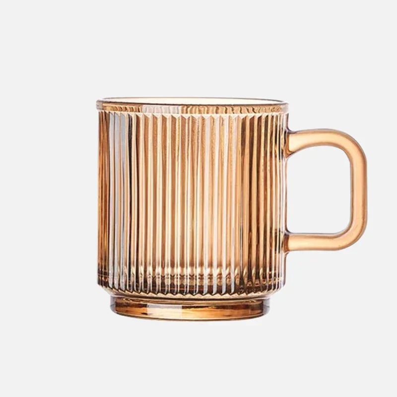 LineaPure - Glas-Tasse mit vertikalem Streifendesign