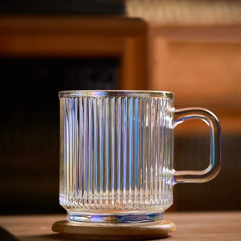 LineaPure - Glas-Tasse mit vertikalem Streifendesign