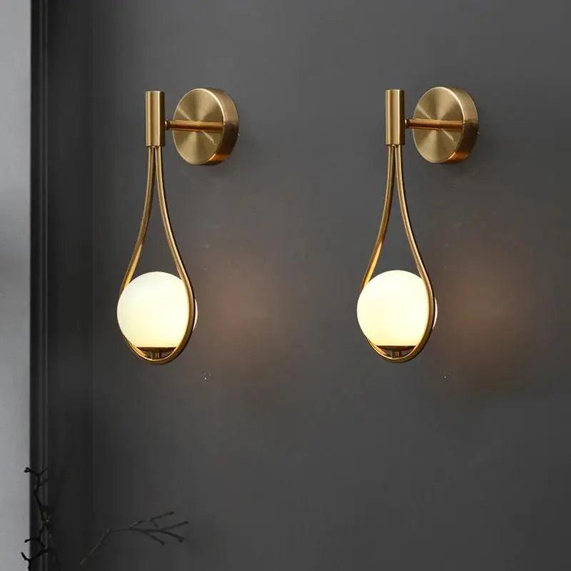 Wandleuchte Modern Gold Glas Wandleuchte
