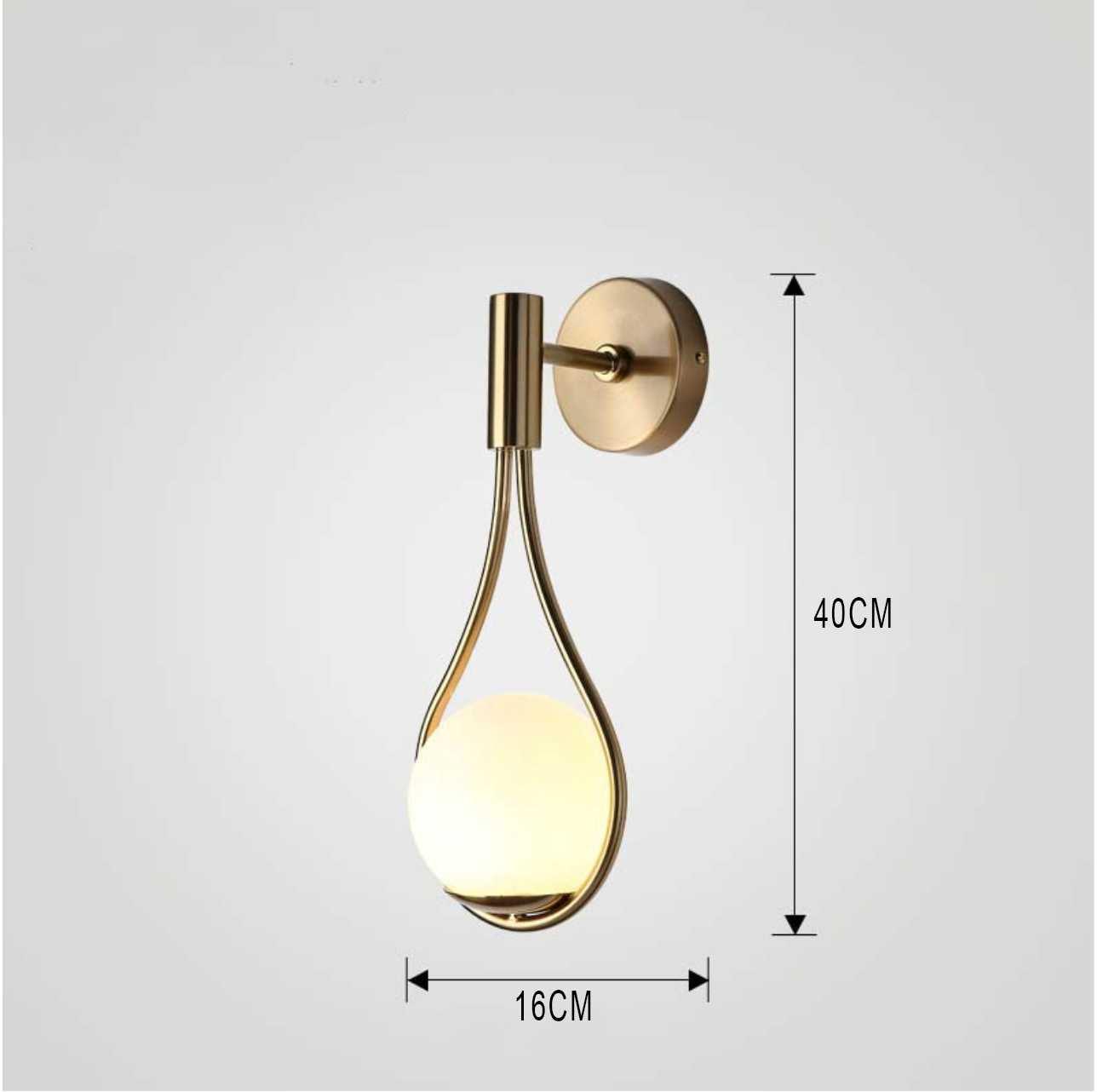 Wandleuchte Modern Gold Glas Wandleuchte