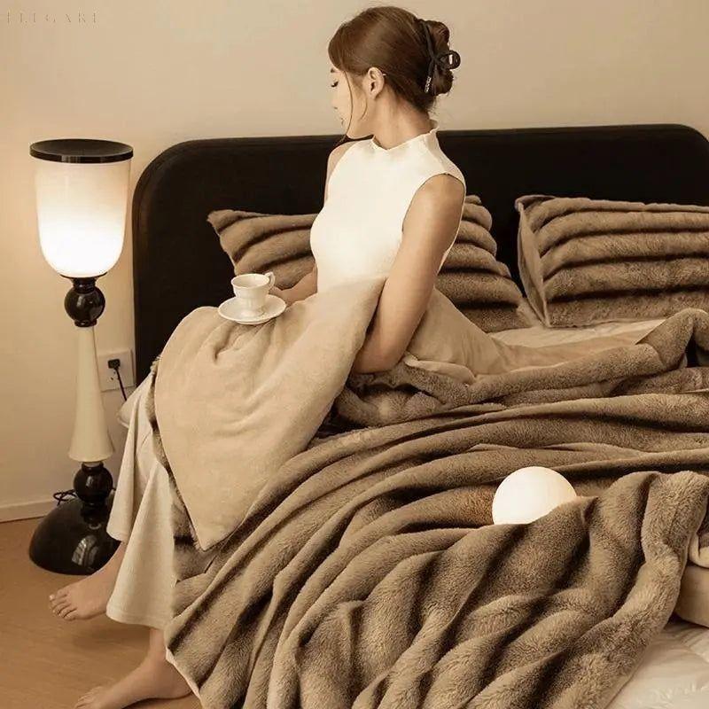 Luxuriöse Fleece-Winterdecke in verschiedenen Farben – Bequem, anti-pilling, erhältlich in 100x160 cm, 130x160 cm, 160x200 cm