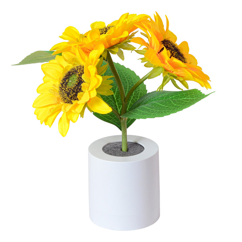 Leuchtende Sonnenblumenlampe – Natürlicher Glanz und Florale Eleganz