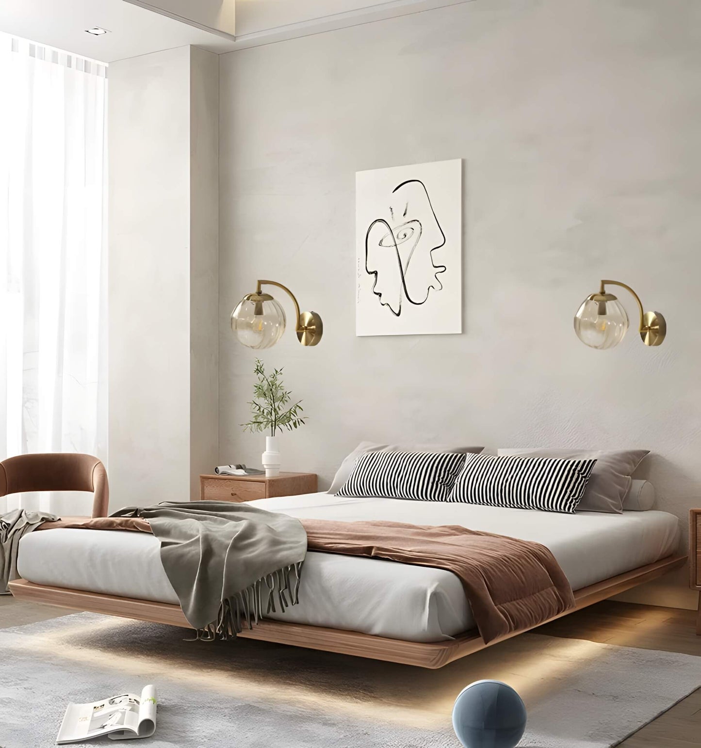 Garduru - Moderne Glaswandleuchte mit LED