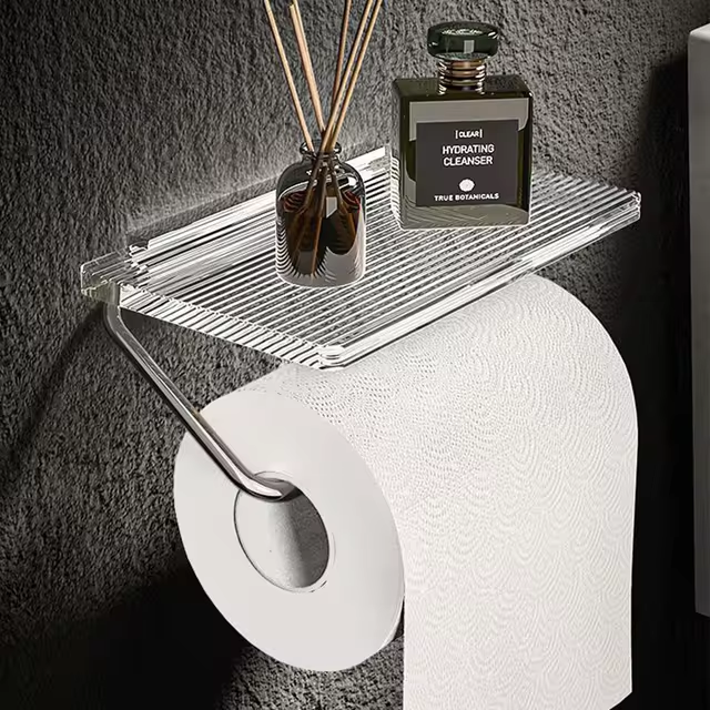 Auris Luxe – Stilvoller Toilettenpapierhalter mit praktischem Regal