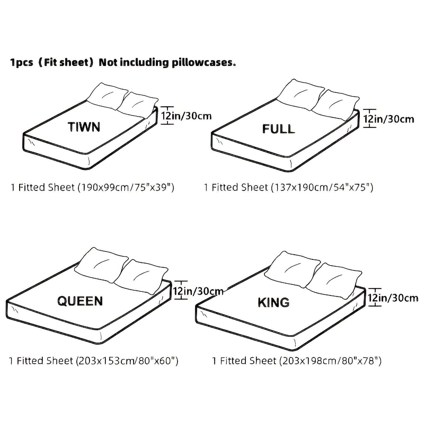 Garduru Duvet Cover - Luxus Anti-Rutsch Weicher Samt Spannbettlaken Matratzenschoner