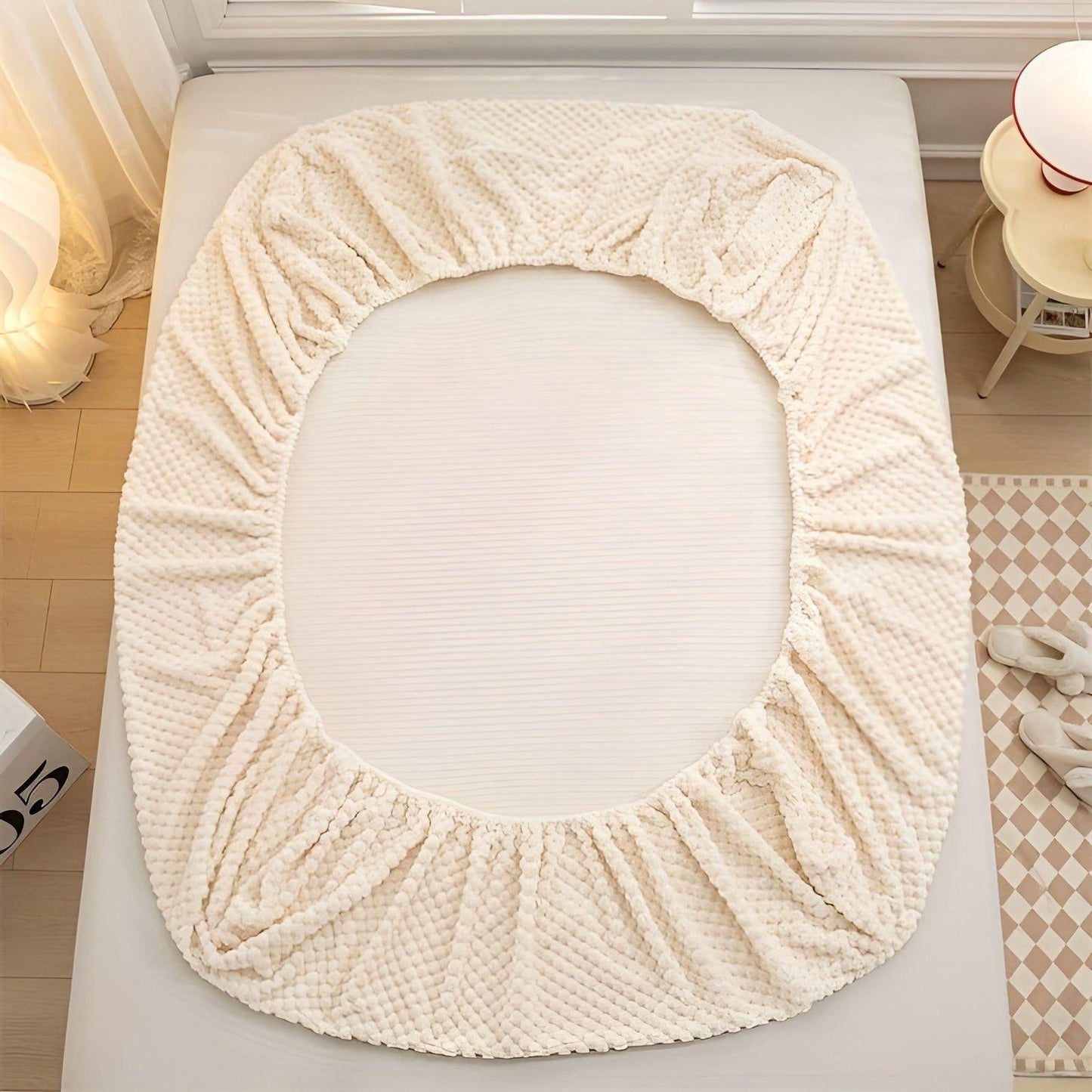 Garduru Duvet Cover - Luxus Anti-Rutsch Weicher Samt Spannbettlaken Matratzenschoner