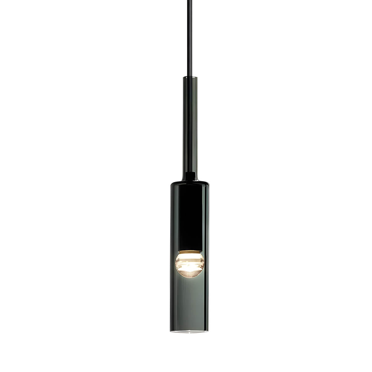 Suspension Marke - Moderne Glas- und Metalllampe mit integrierter LED