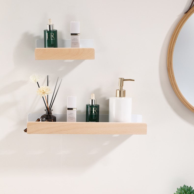 AquaOrganize – Stilvolles Duschregal mit Holzakzenten, ohne Bohren
