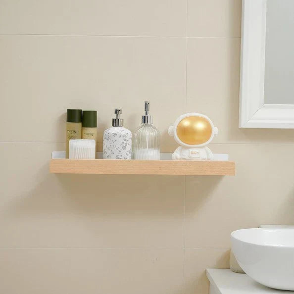 AquaOrganize – Stilvolles Duschregal mit Holzakzenten, ohne Bohren