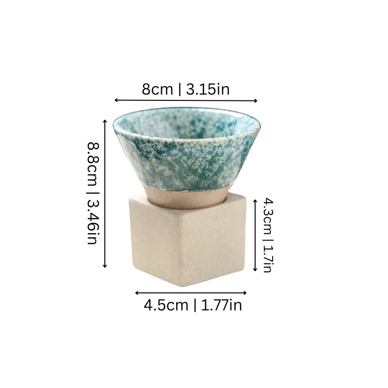 Rayvia Japanische Keramik Kaffeetassen-Set aus 2 Farben