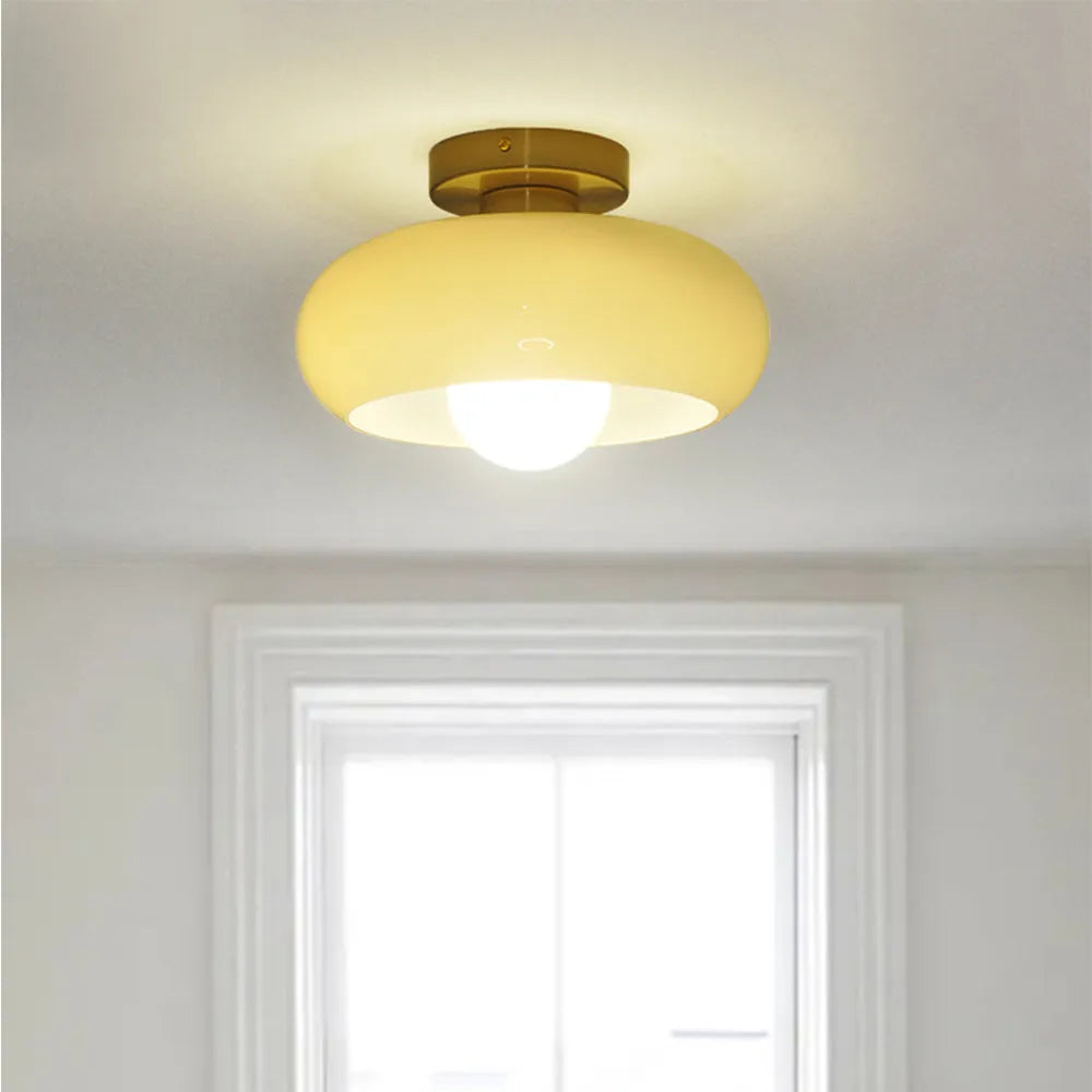 Deckenleuchte Glas Vintage Semi Flush Leuchte