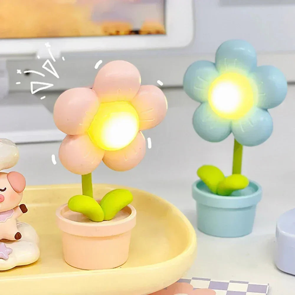 Niedliche Blumen-Nachtlampe für Kinder - LED-Tischlampe im Blumendesign für das Kinderzimmer