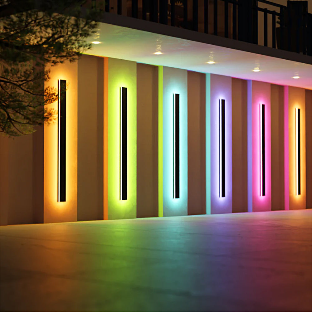 Moderne schwarze LED-Außenwandleuchte