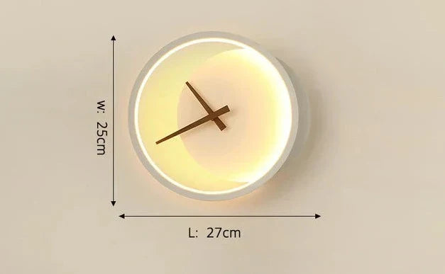 Garduru | Moderne LED-Wandleuchte mit Uhr | Stilvolle Beleuchtung