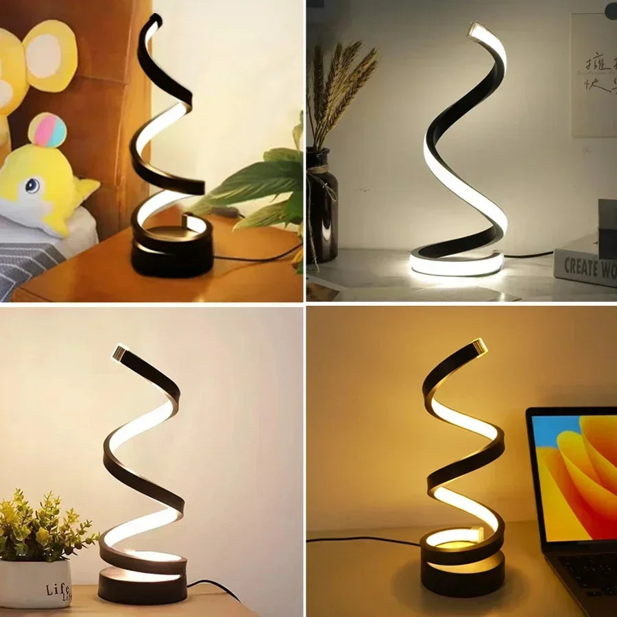 LumoSpire - Moderne LED Spiral Tischlampe