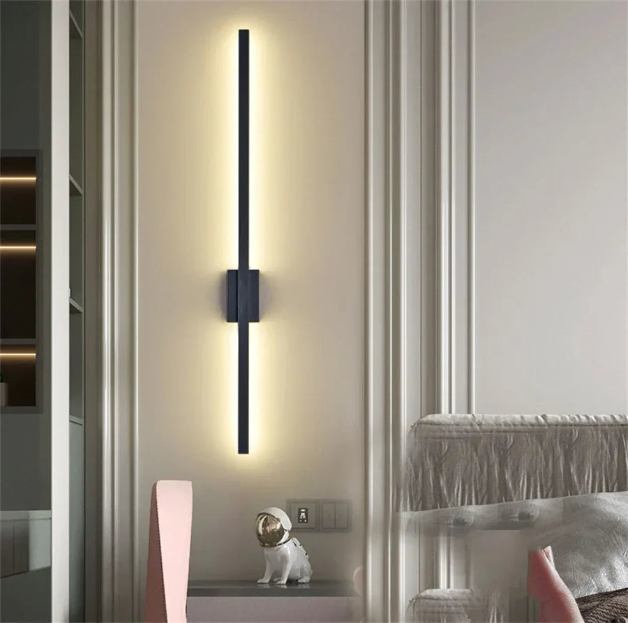 Industrielle Minimalistische Lange LED Eisen Wandleuchten für Zeitgenössische Wohnzimmerdekoration und Stilvolle Beleuchtung