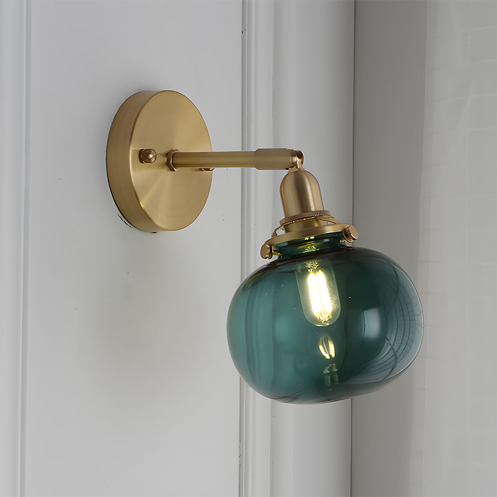 Moderne Retro Glas Globus Wandleuchte – Stilvolle Wandleuchte für Wohnzimmer, Schlafzimmer und Flur