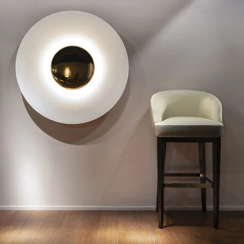 LED Wandleuchte für Zuhause und Büro - Zeitgenössisches rundes Design, energieeffizient