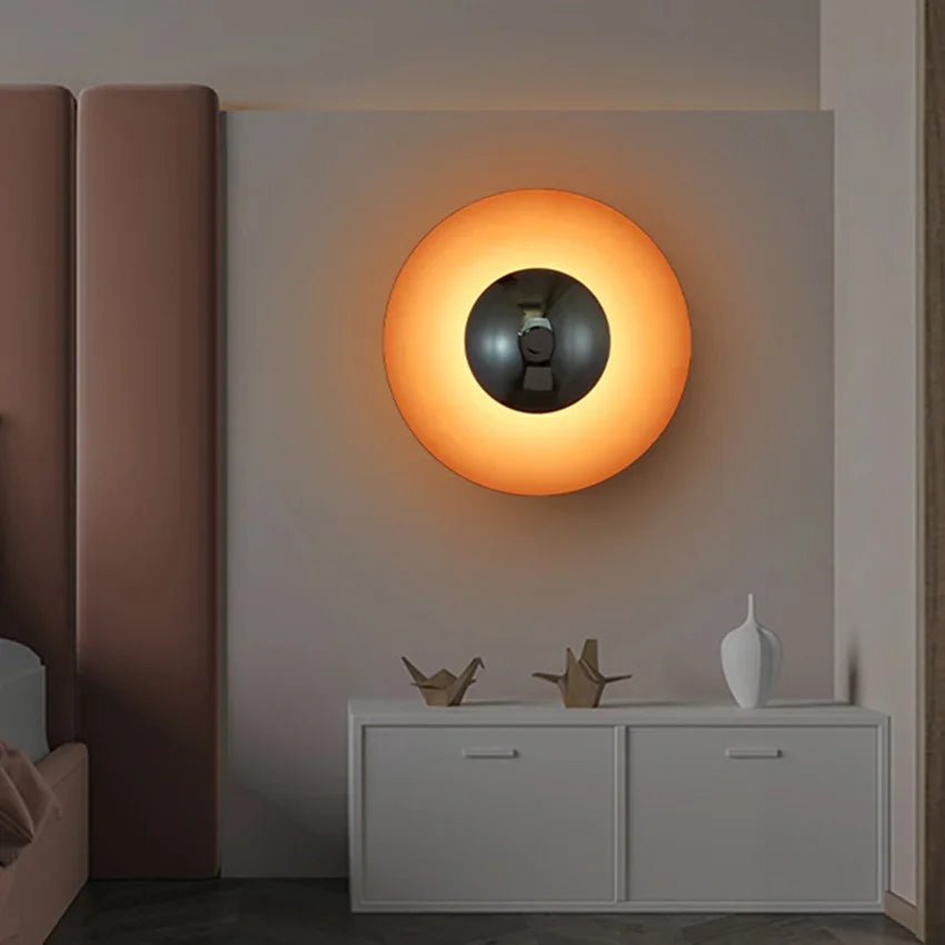 LED Wandleuchte für Zuhause und Büro - Zeitgenössisches rundes Design, energieeffizient