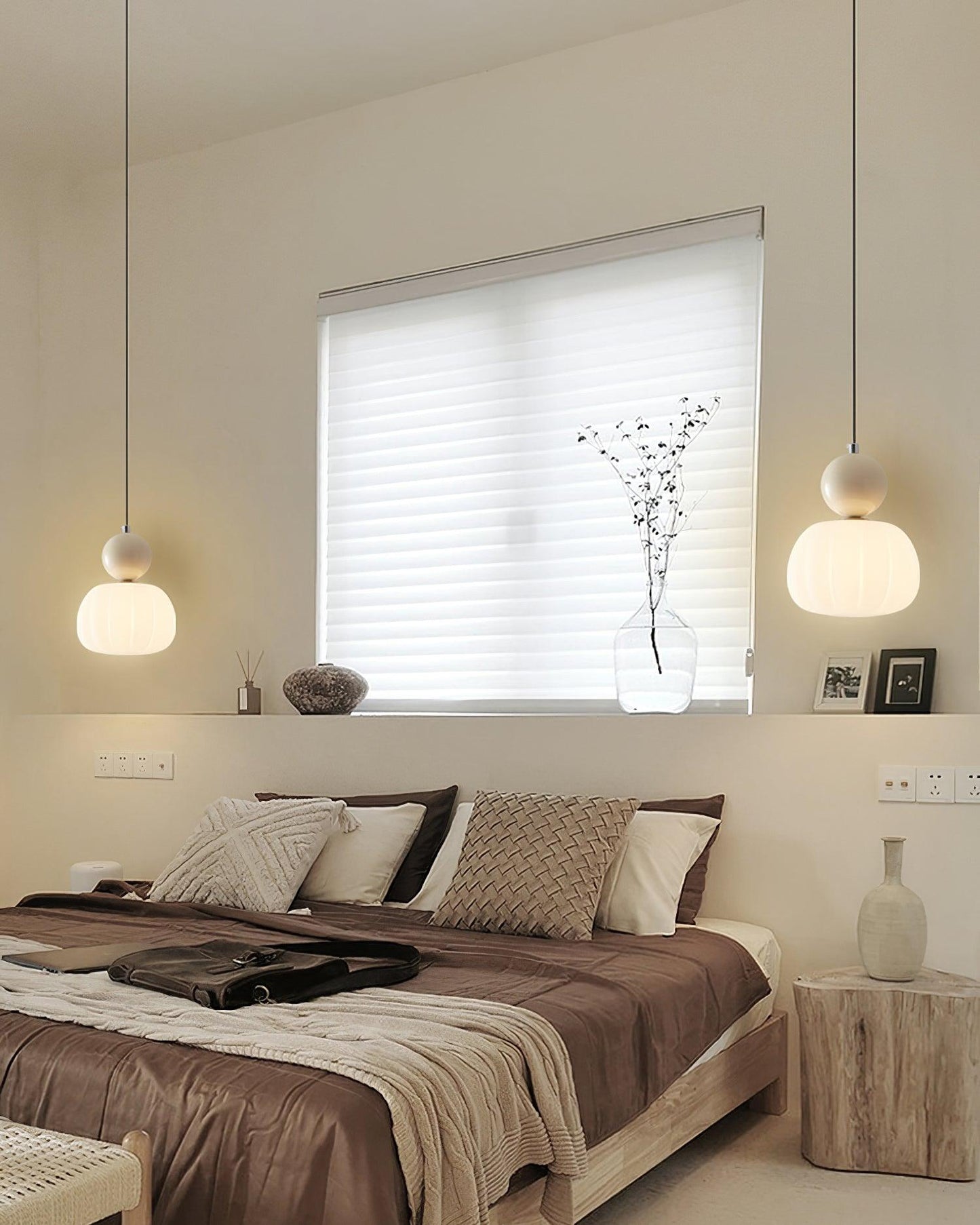 Garduru Kürbis Pendelleuchte – Elegante dimmbare Deckenlampe mit G9-Fassung
