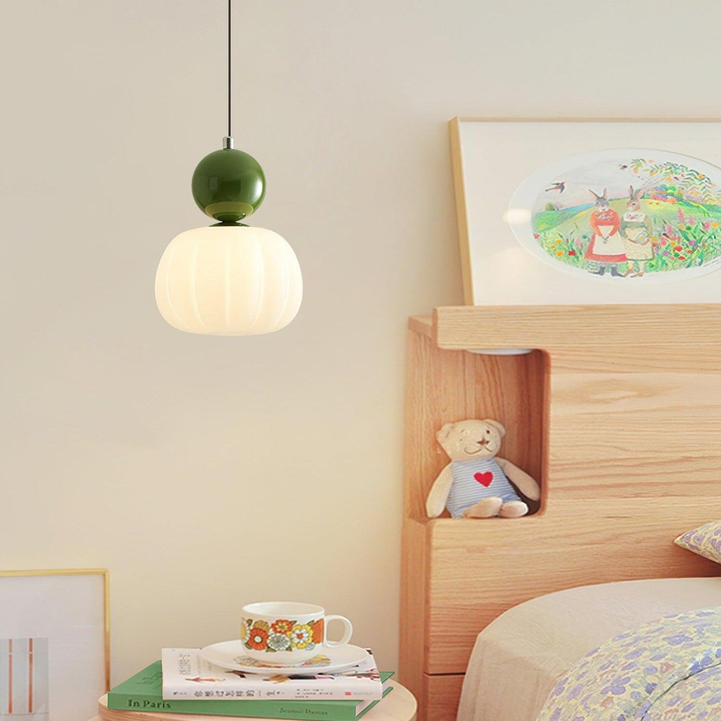 Garduru Kürbis Pendelleuchte – Elegante dimmbare Deckenlampe mit G9-Fassung