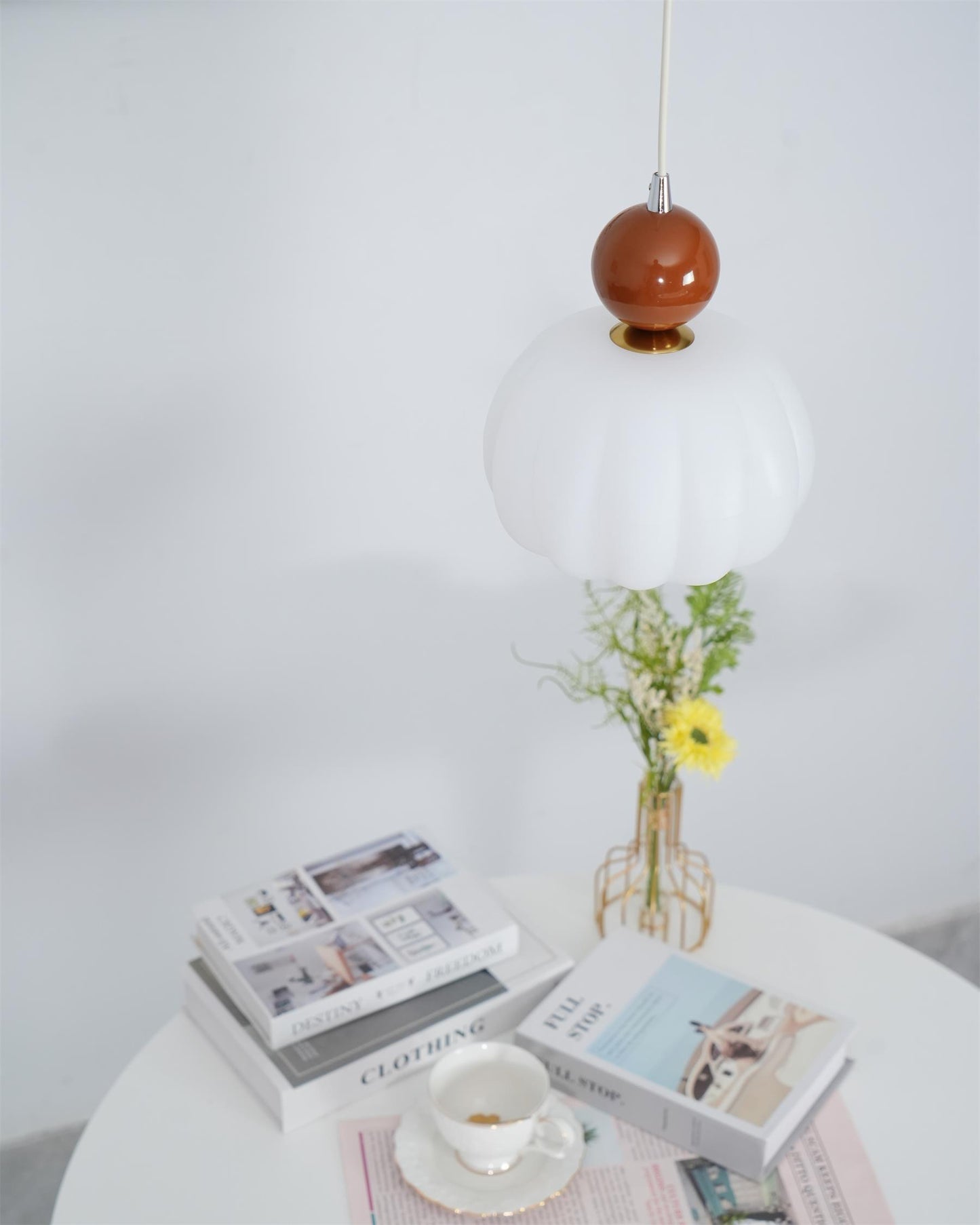 Garduru Kürbis Pendelleuchte – Elegante dimmbare Deckenlampe mit G9-Fassung