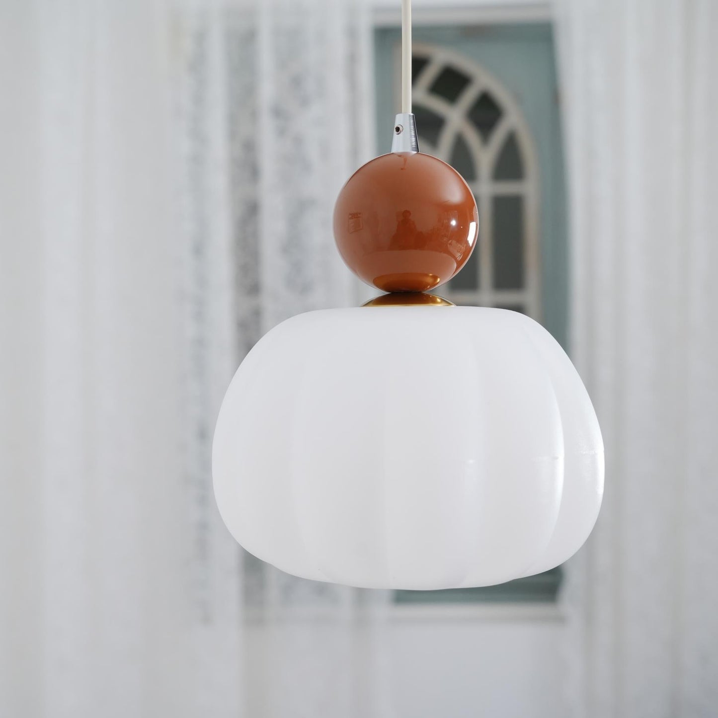 Garduru Kürbis Pendelleuchte – Elegante dimmbare Deckenlampe mit G9-Fassung