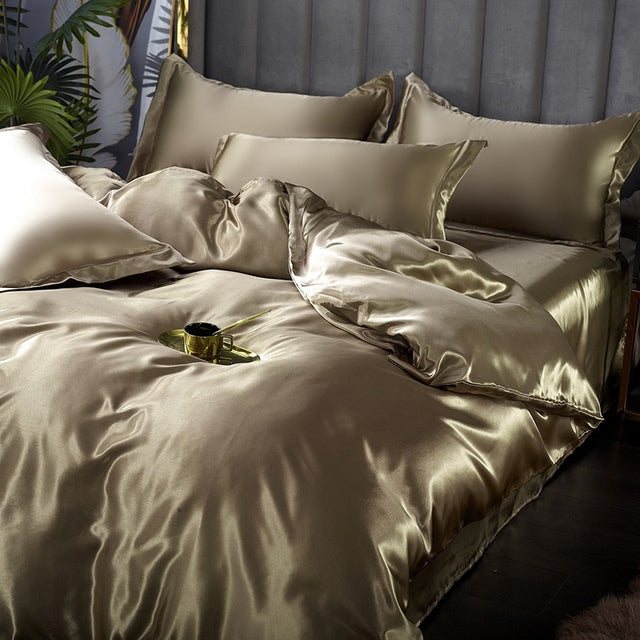 Luxus Seiden Bettbezug Set | SilkElegance