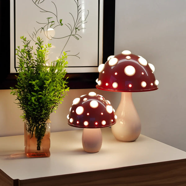 LumiFungi – Luxuriöse LED-Tischlampe mit atmosphärischer Pilzform und dimmbarem Licht
