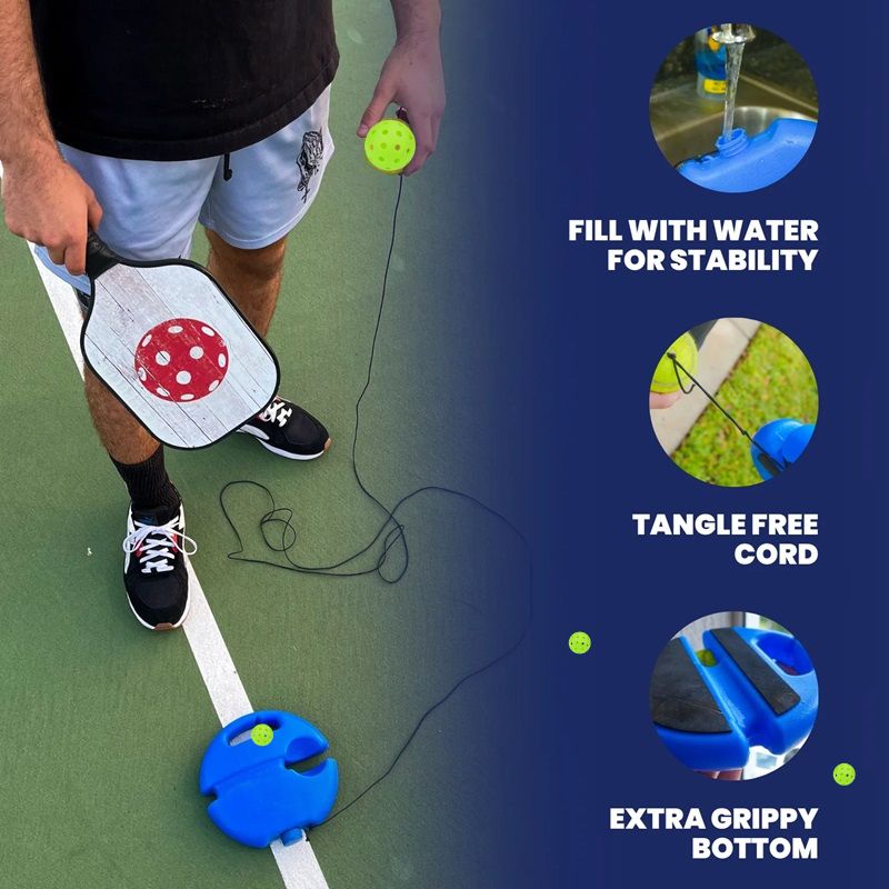 Leuchtender Pickleball-Trainer mit extra-greifbarer Basis