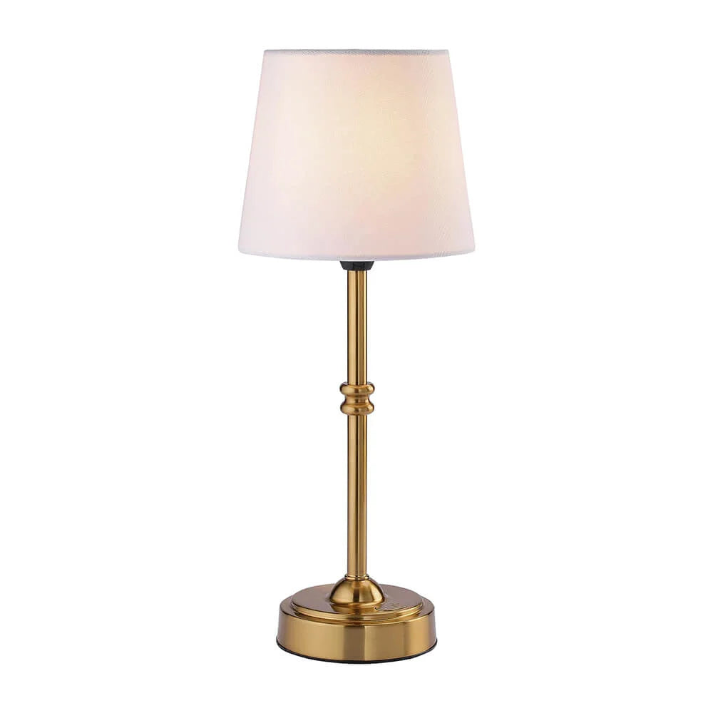 Kabellose Retro-Tischlampe aus Stoff