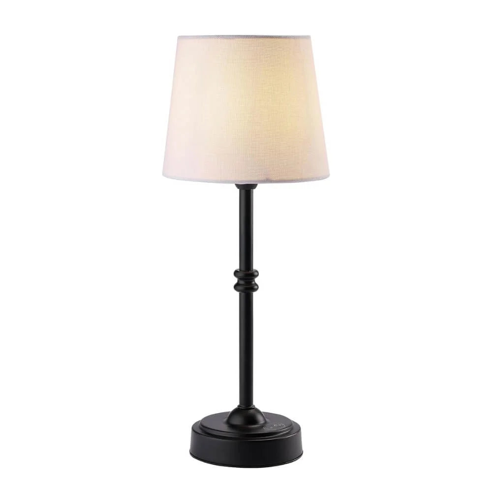 Kabellose Retro-Tischlampe aus Stoff