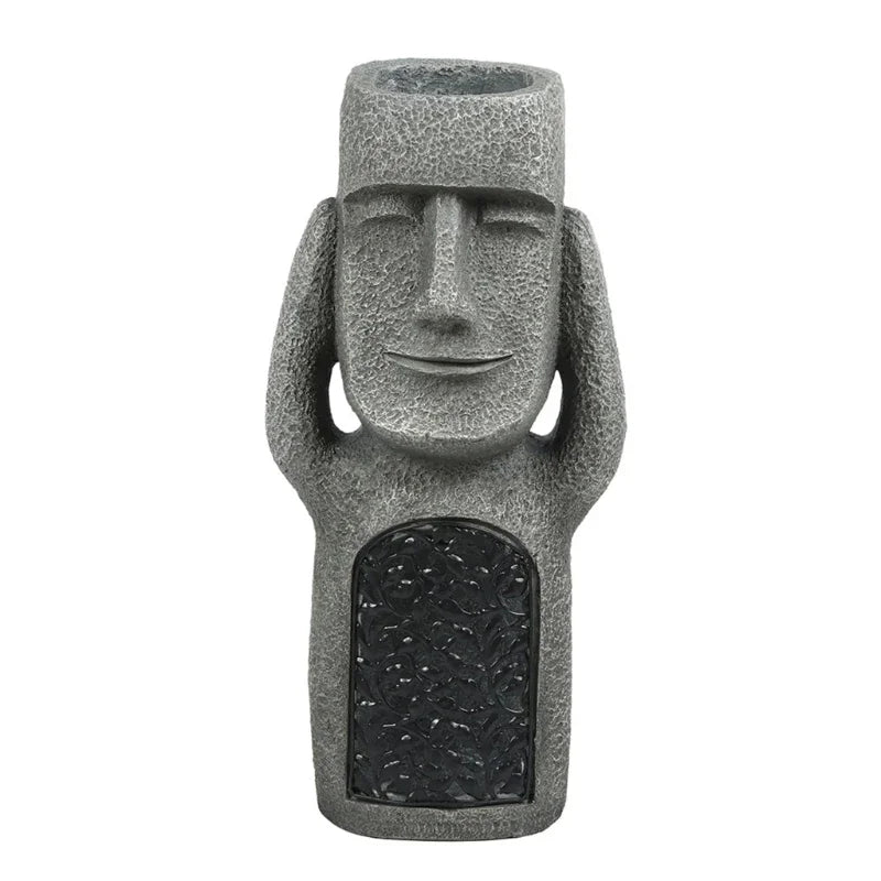 LED-Blumentopf im Moai-Design – Dekorativ & Funktional