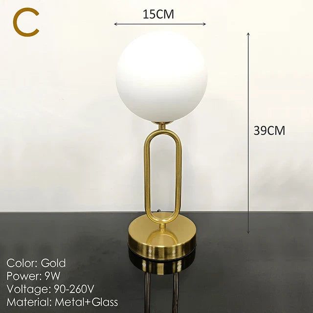 GlowSphere - Nordische Glasball Schreibtischlampe