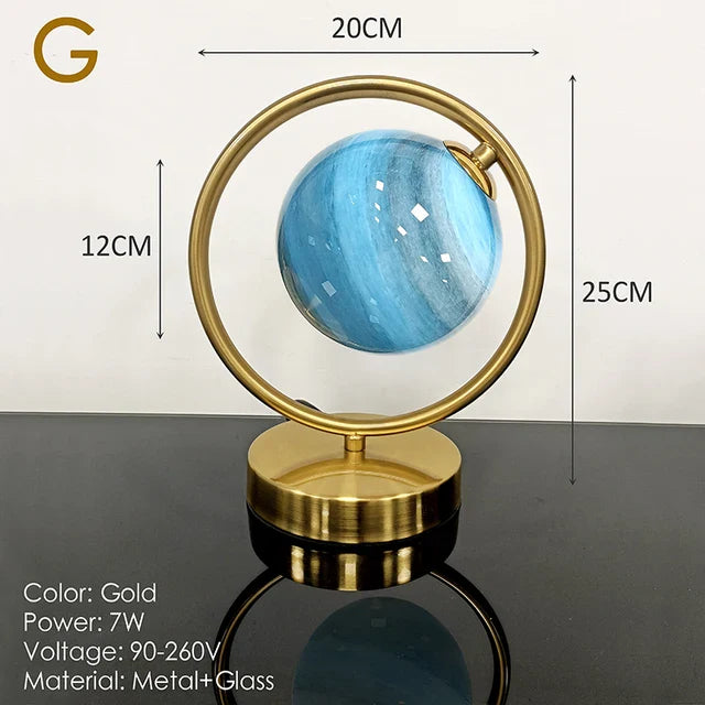 GlowSphere - Nordische Glasball Schreibtischlampe
