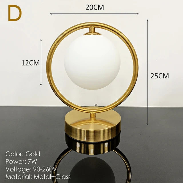 GlowSphere - Nordische Glasball Schreibtischlampe