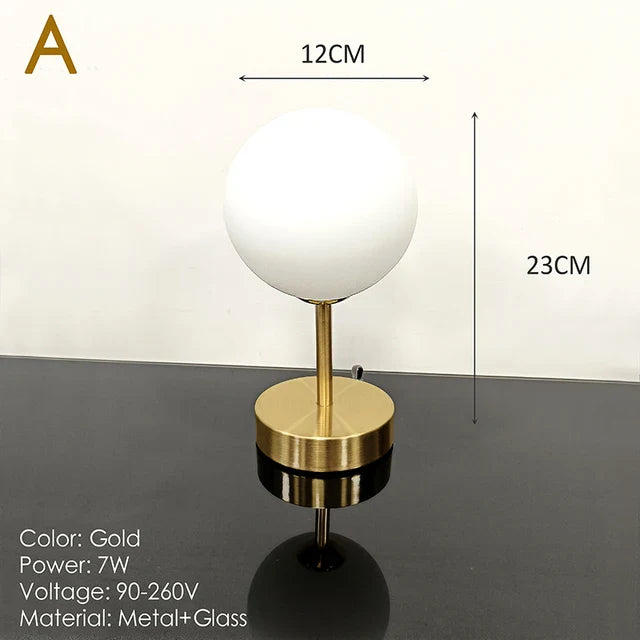 GlowSphere - Nordische Glasball Schreibtischlampe